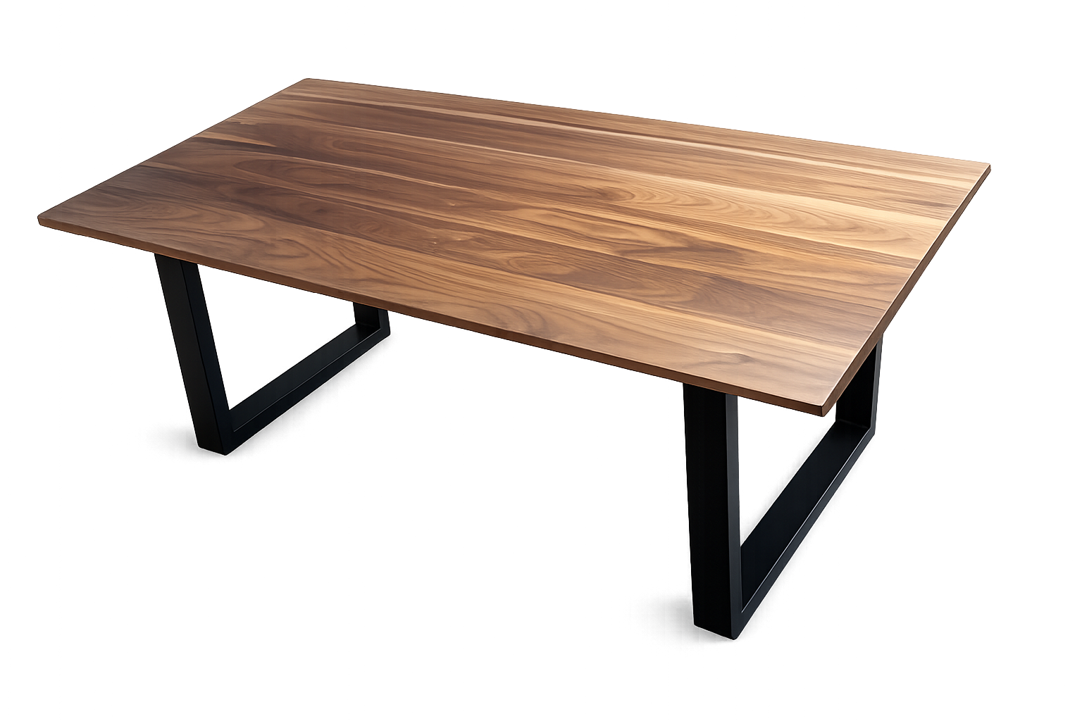 Nussbaum Massivholz-Tisch mit schweizer Kante